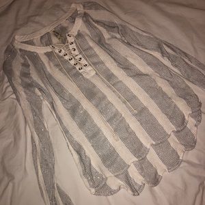 Long sleeve striped top
